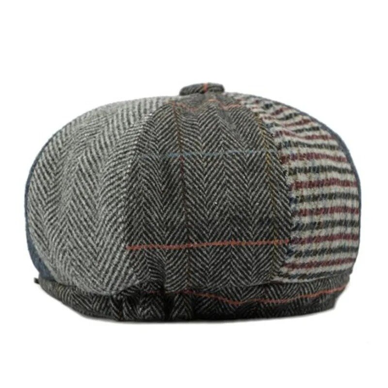 Flat Cap Manufacturer - Classic 8 Panel Fitted Men Newsboy Cabbie Hat