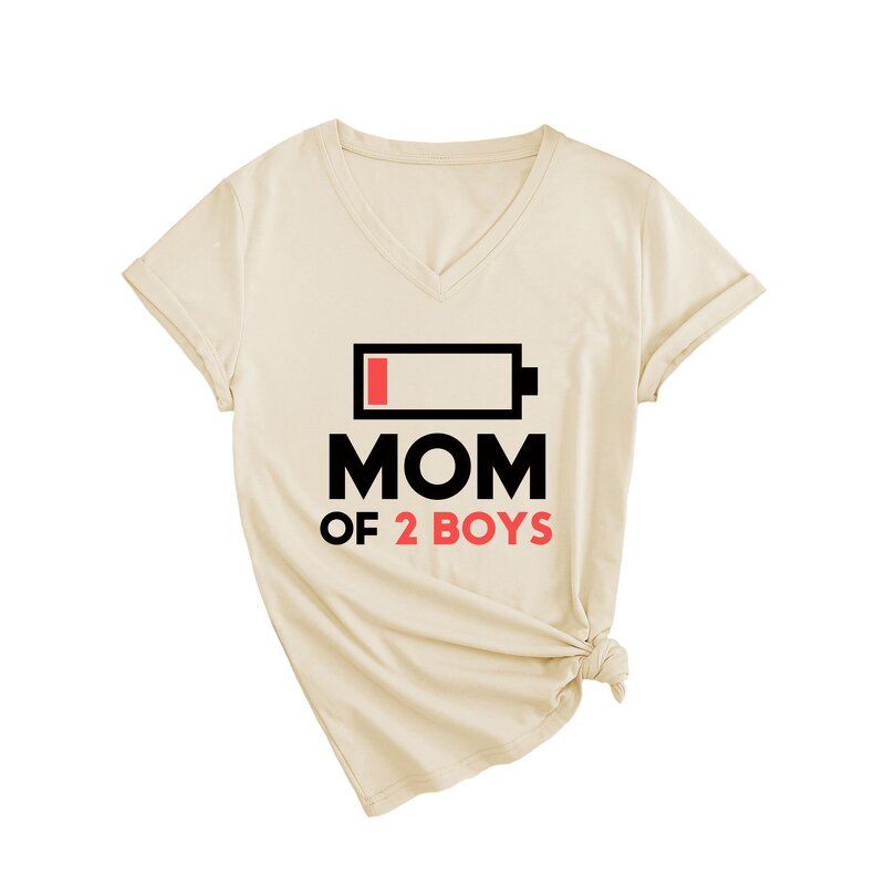 T Shirt Factory - Women Graphic Mom Print Short Sleeve Mama Clothes Gift