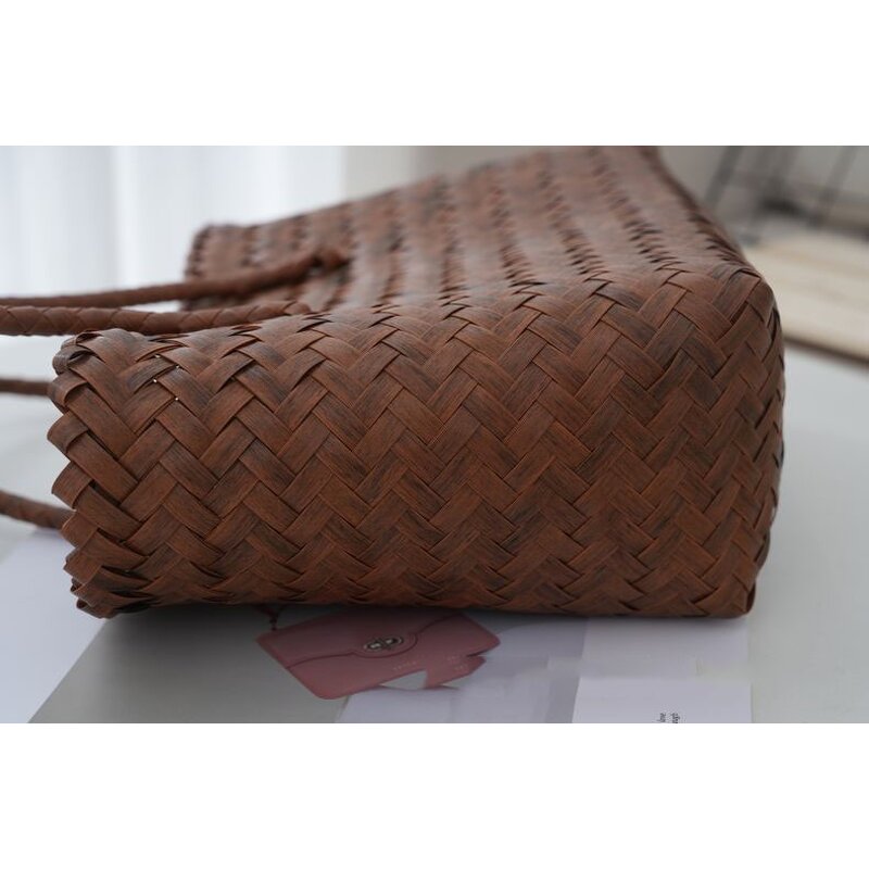 Tote Bag Supplier - Portable Imitation Bamboo Woven Large Capacity Bag