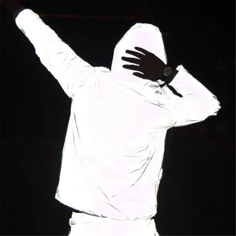 Jacket Supplier - New Streetwear Noctilucent Reflective Windbreaker Jacket