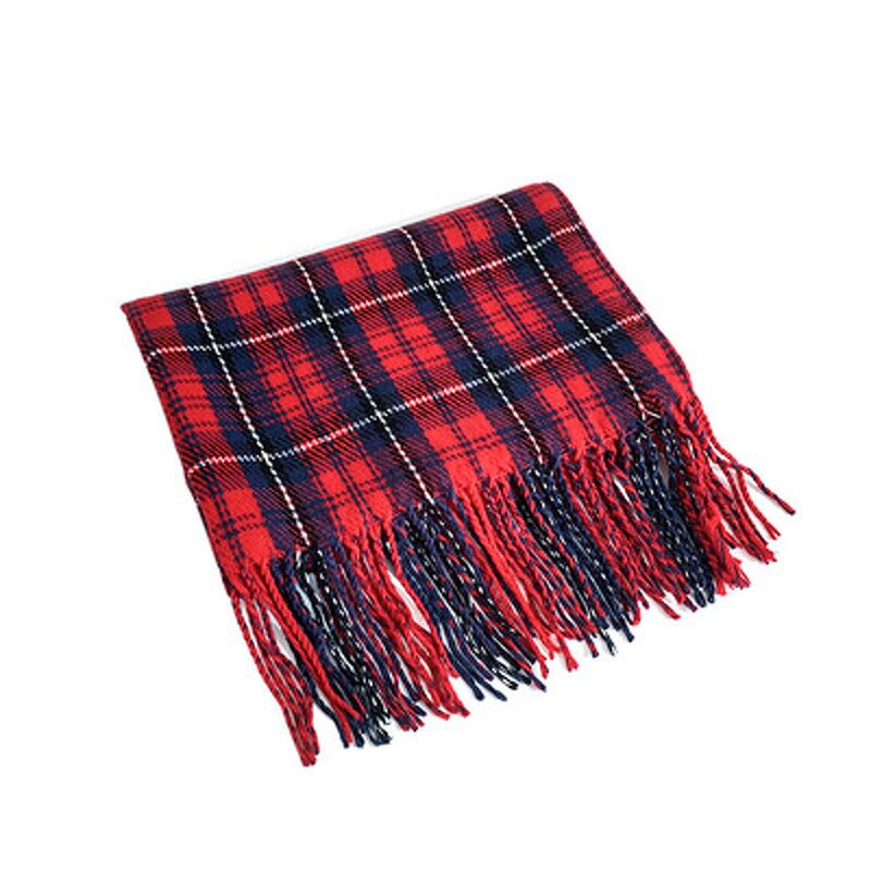 Scarf Supplier - Knitted Winter Women Plaid Warm Cashmere Square Shawl