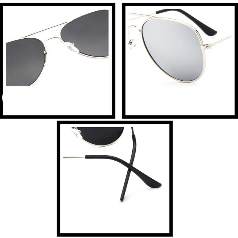 Kids Sunglasses Supplier - 2022 Classic Children Aviation Mirror Metal Frame