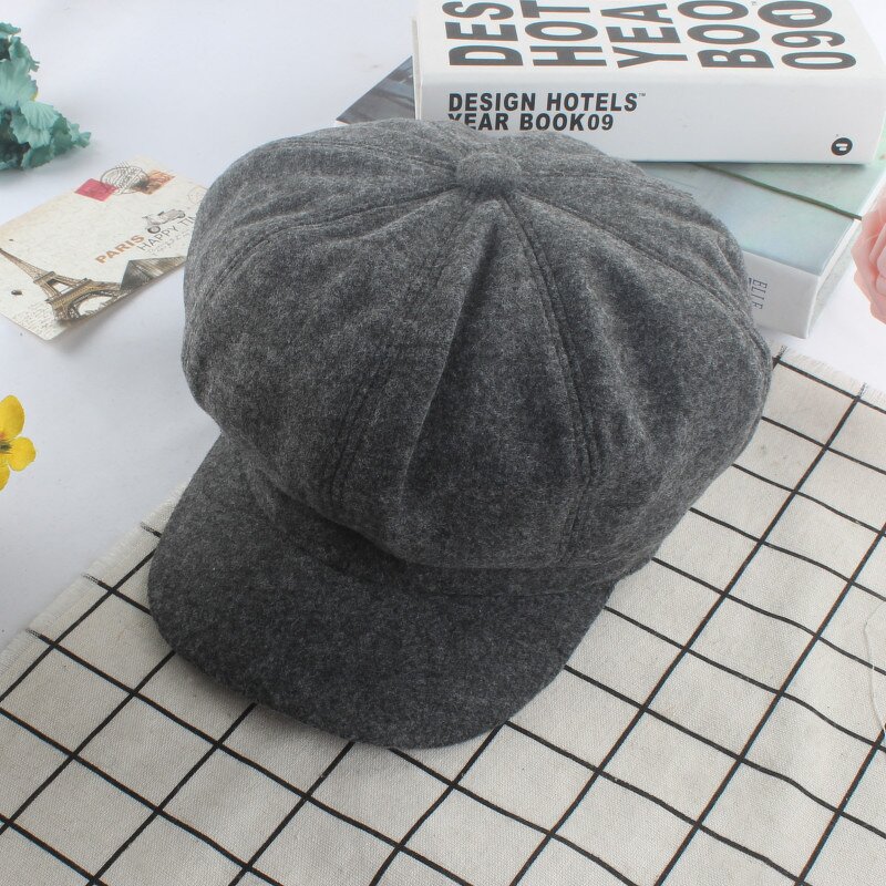 Newsboy Hat Manufacturer - Autumn Winter Women Warm Wool Felt Beret Cap