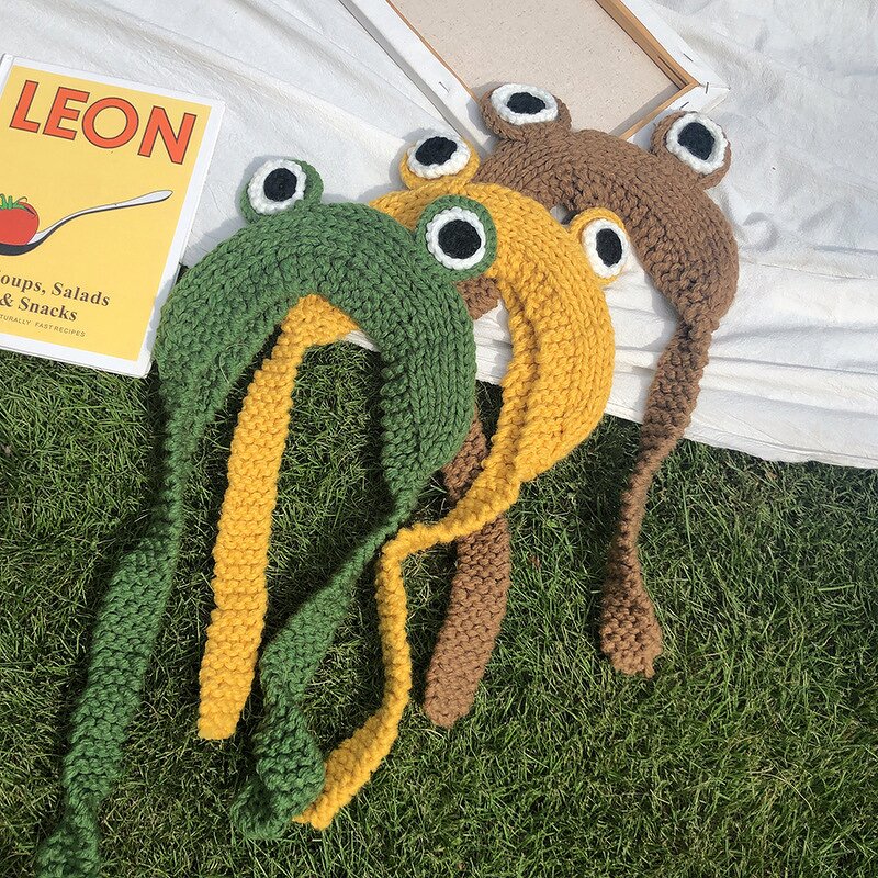 Headband Manufacturer - Autumn Winter Frog Ear Knitted Headband for Girl