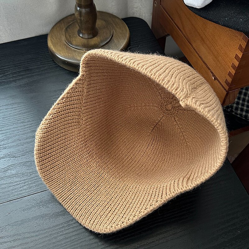 Baseball Cap Factory - New Equestrian Solid Color Knitted Hat for Women