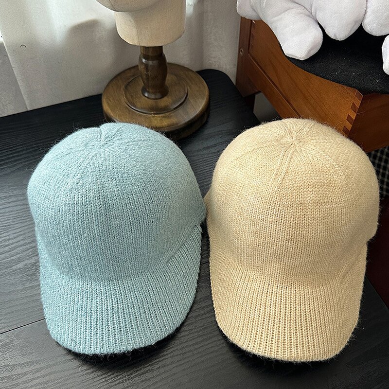 Baseball Cap Factory - New Equestrian Solid Color Knitted Hat for Women