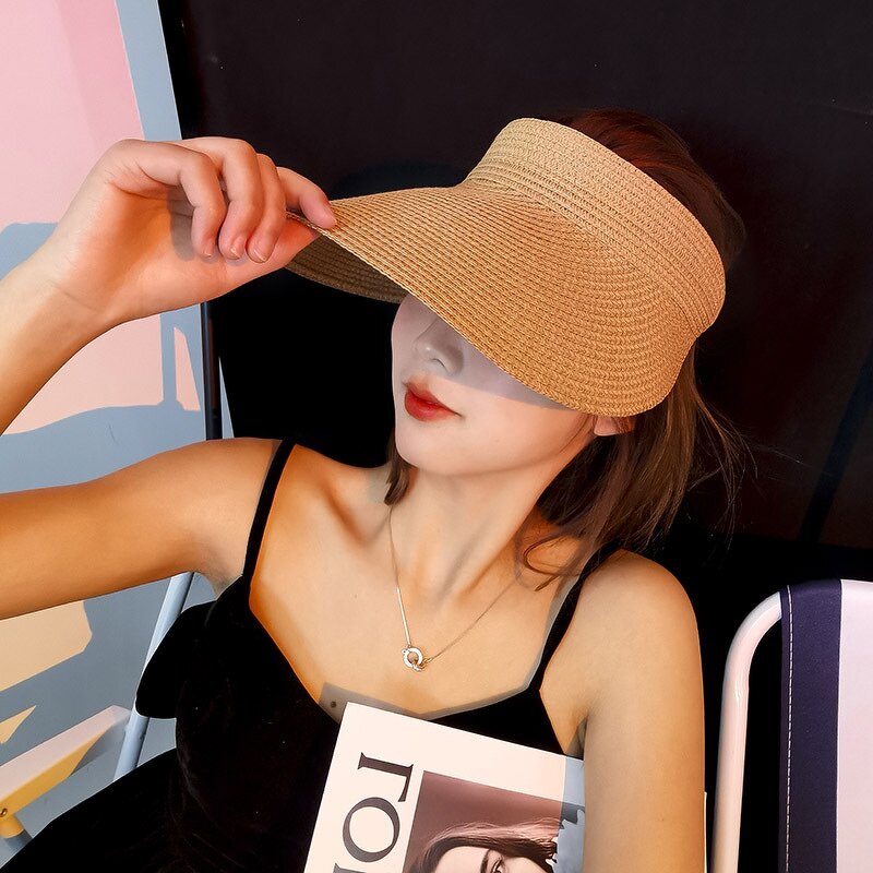 Sun Visor Manufacturer - Fashionable Wide Brim Roll-up Foldable Visor Hat