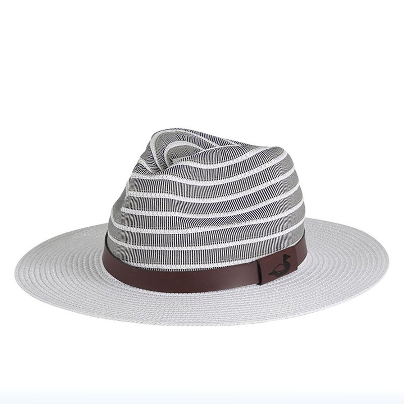 Straw Hat Manufacturer - New Outdoors Sun Hat Stripped Panama with Ribbon