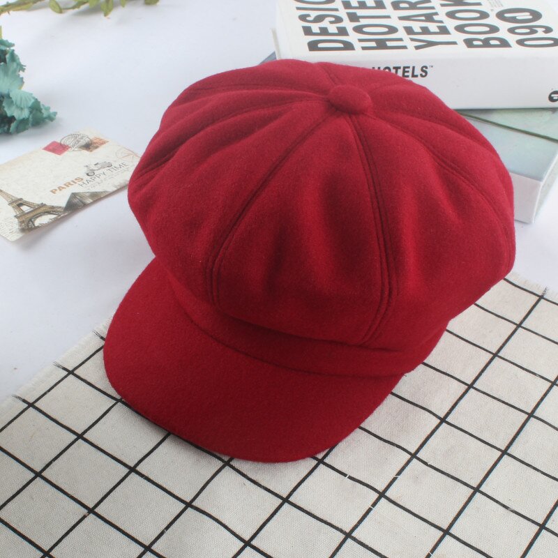 Newsboy Hat Manufacturer - Autumn Winter Women Warm Wool Felt Beret Cap