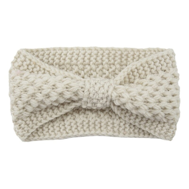 Headbands Factory - Winter Knitted Elastic Turban Crochet Bow Wide Headbands
