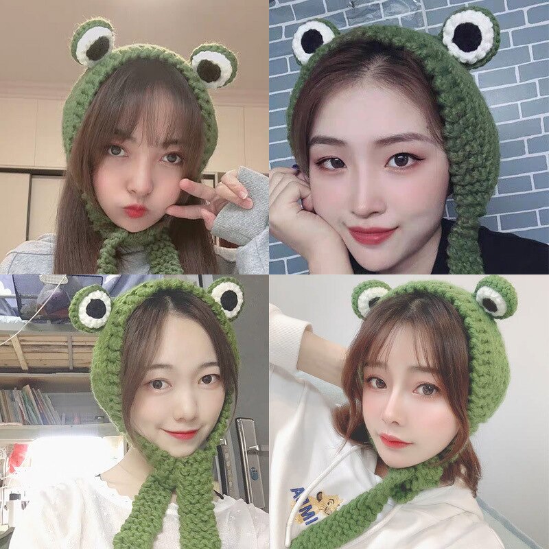 Headband Manufacturer - Autumn Winter Frog Ear Knitted Headband for Girl
