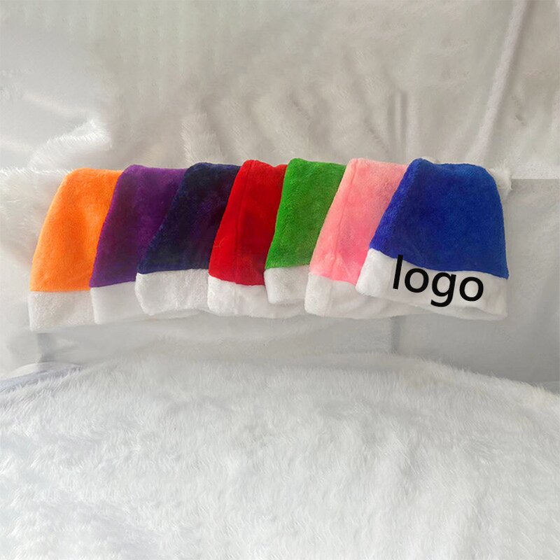 Santa Hat Factory - Xmas Velvet Christmas Colorful Thicken Holiday Party Hat