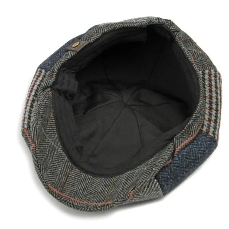 Flat Cap Manufacturer - Classic 8 Panel Fitted Men Newsboy Cabbie Hat