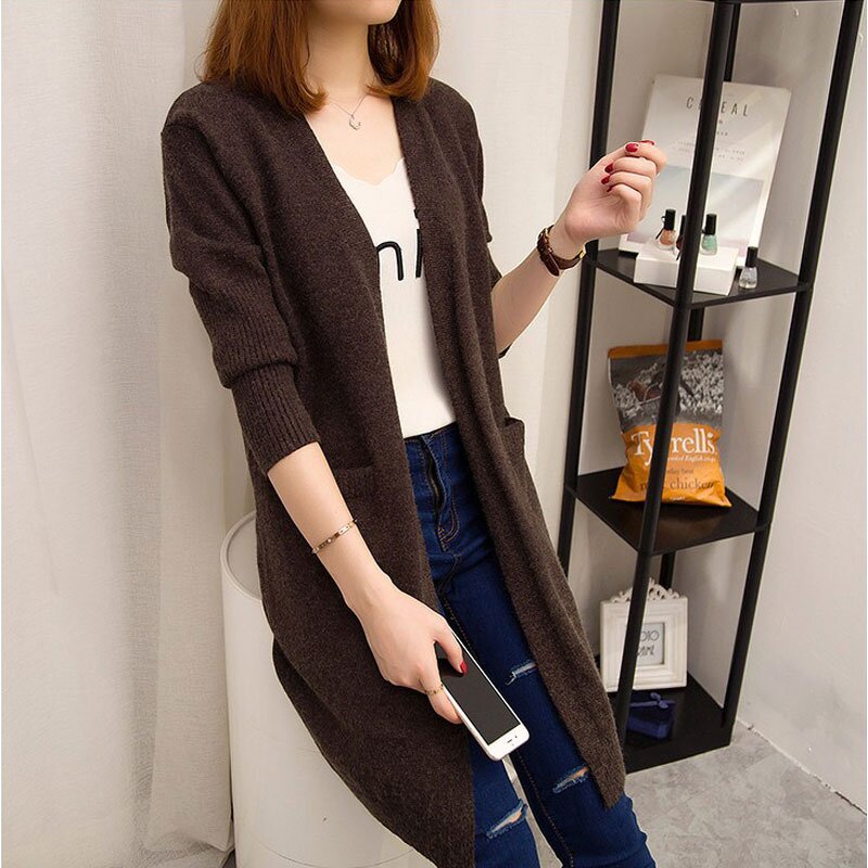 Cardigan Factory - Women Loose Knitted Top Long Cardigan Sweater Coat