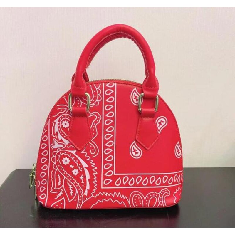 Tote Bag Factory - Fashion Leather Tote Bag Bandana Print Handbag