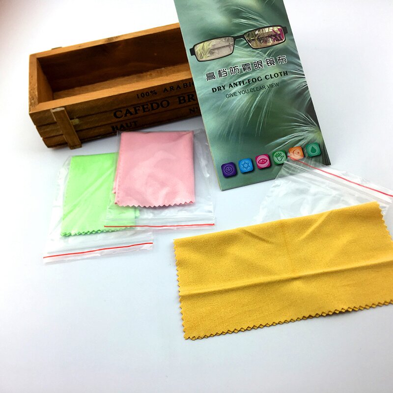 Lens Cloth Supplier - Dry Anti-Fog Shamee Microfiber Cleaning Cloth for Eyeglasses