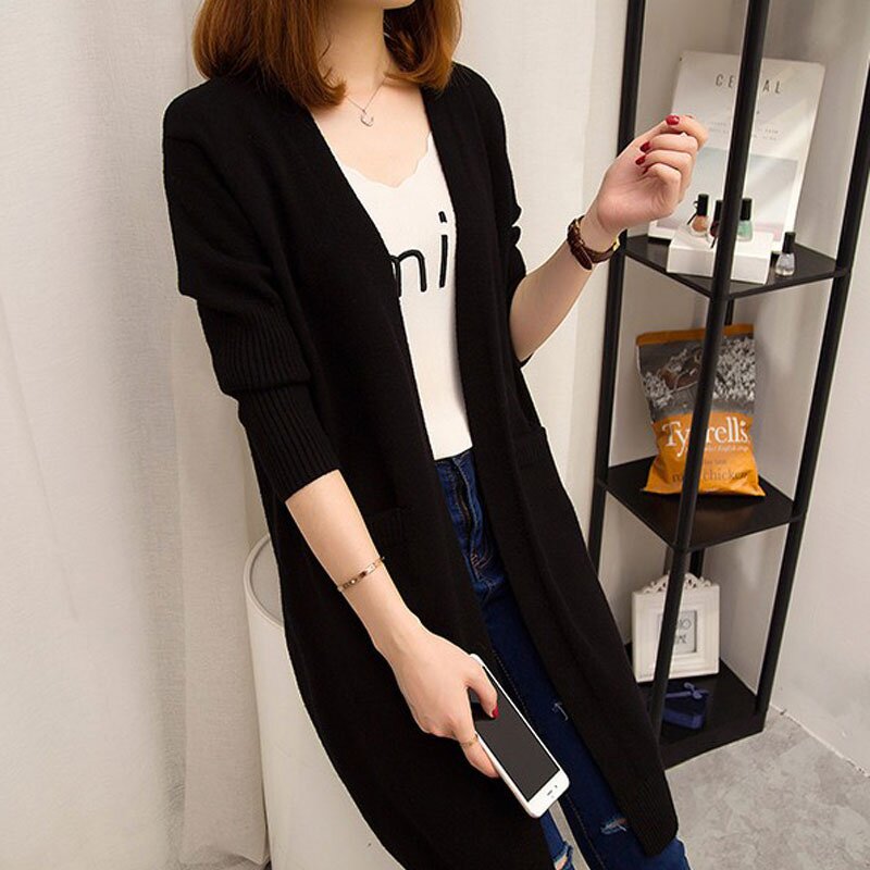 Cardigan Factory - Women Loose Knitted Top Long Cardigan Sweater Coat