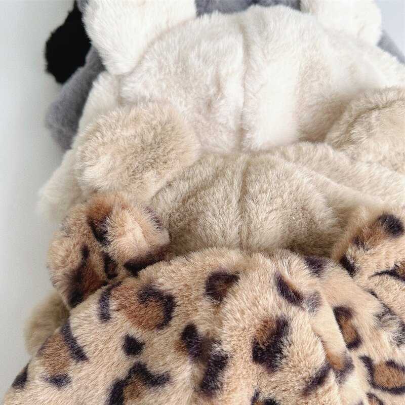 Bucket Hat Manufacturer - Kids Faux Fur Warm Basin Hat with Bear Ear