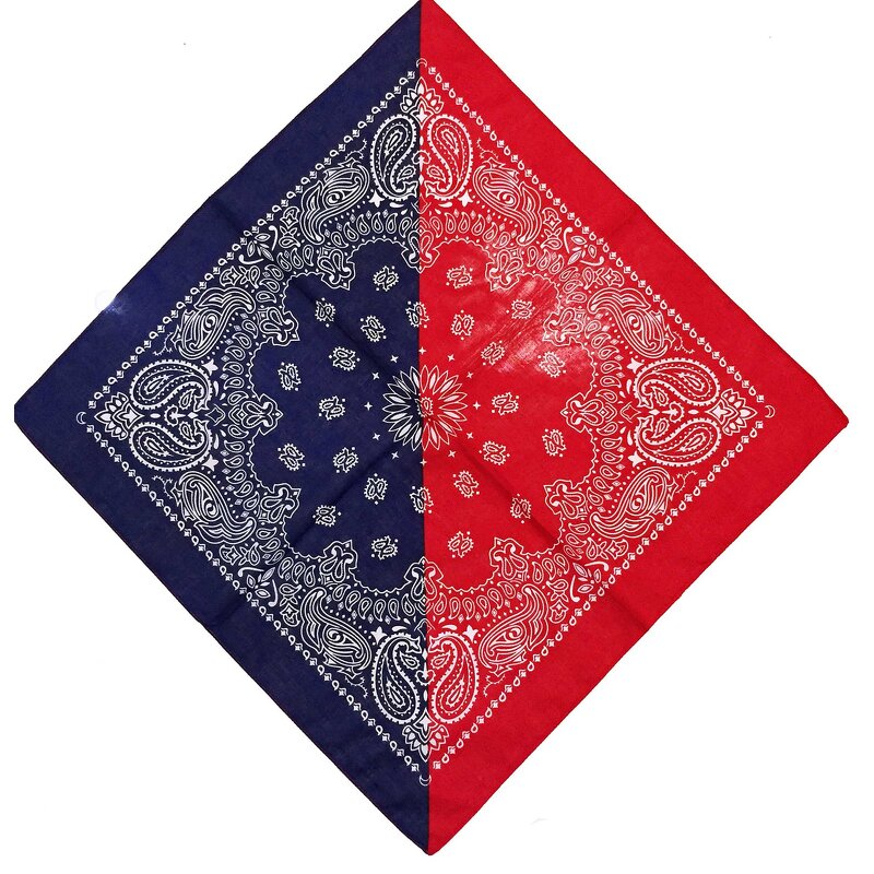 Bandana Scarf Factory - Double Color Neck Tie Floral Hip-Hop Wristband