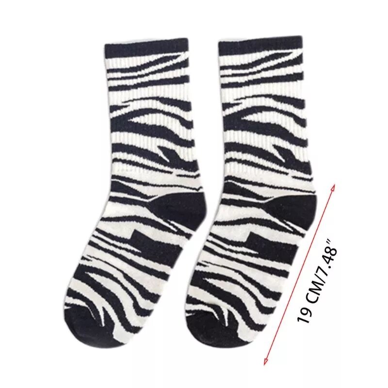 Socks Factory - New Women Cute Animal Stripes Cow Zebra Long Crew Socks