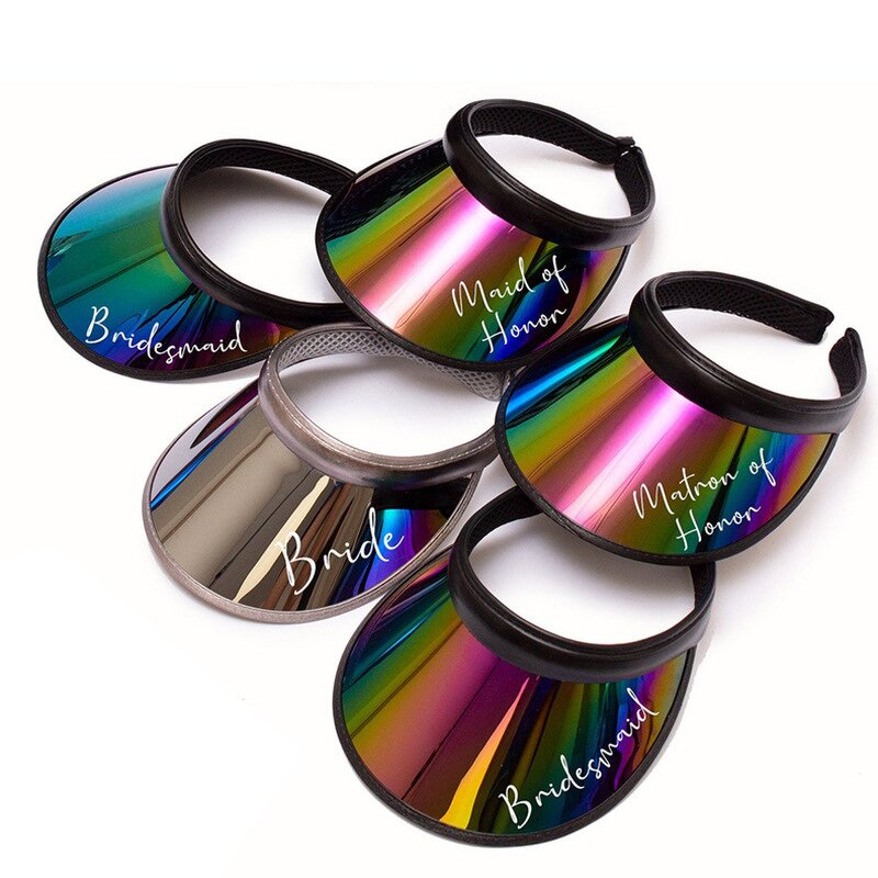 Sun Visor Supplier - PVC Laser Iridescent Multi Color UV Sports Cap