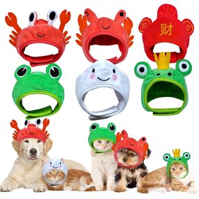 Pet Hat Manufacturer - Funny Hat for Cat Crab Frog Dress up Costume Headwear