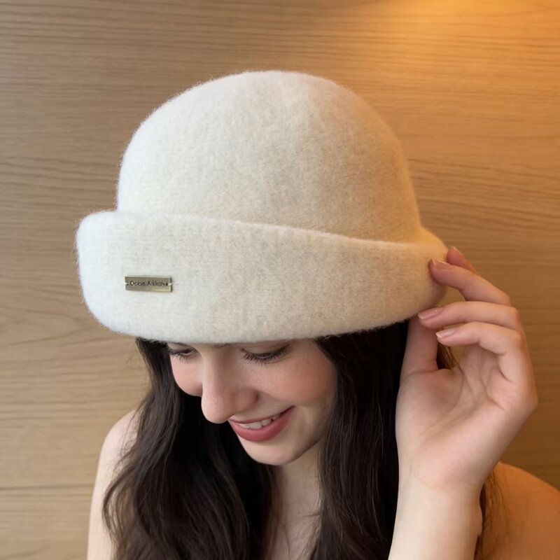Beret Hat Supplier - Wool Blend Beret with Metal Logo for Women