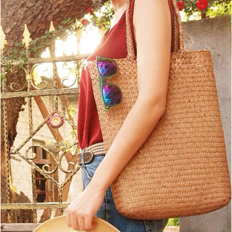 Straw Bag Manufacturer - Women Summer Large Tote Beach Casual Shoulder Bag