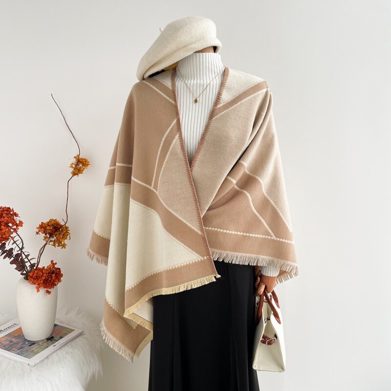 Cape Manufacturer - Designer Open Front Poncho Cape Winter Coat Shawl