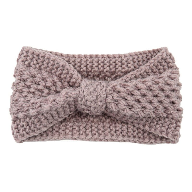 Headbands Factory - Winter Knitted Elastic Turban Crochet Bow Wide Headbands