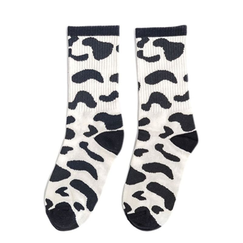 Socks Factory - New Women Cute Animal Stripes Cow Zebra Long Crew Socks