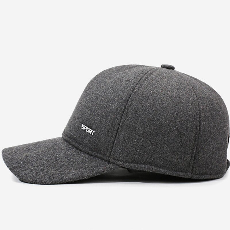 Baseball Hat Supplier - Fleece-lined Ear Protection Winter Cap for Men