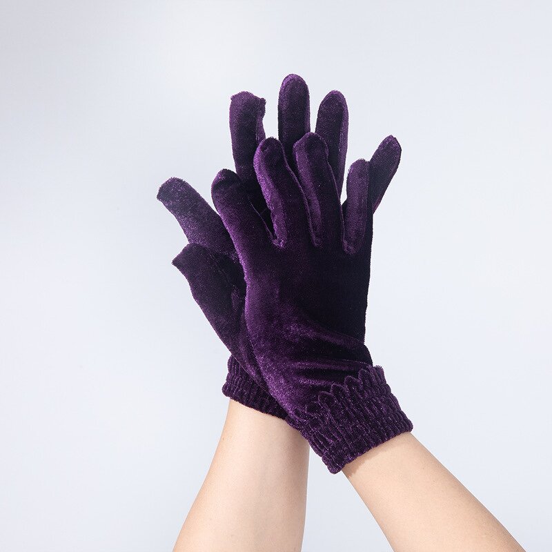 Etiquette Gloves Factory - Women Winter Knitted Warmth Stretch Dance Gloves