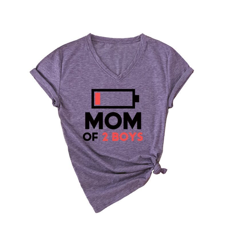 T Shirt Factory - Women Graphic Mom Print Short Sleeve Mama Clothes Gift
