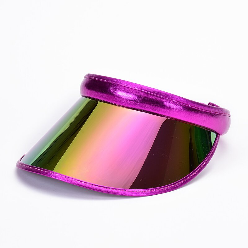 Sun Visor Supplier - PVC Laser Iridescent Multi Color UV Sports Cap