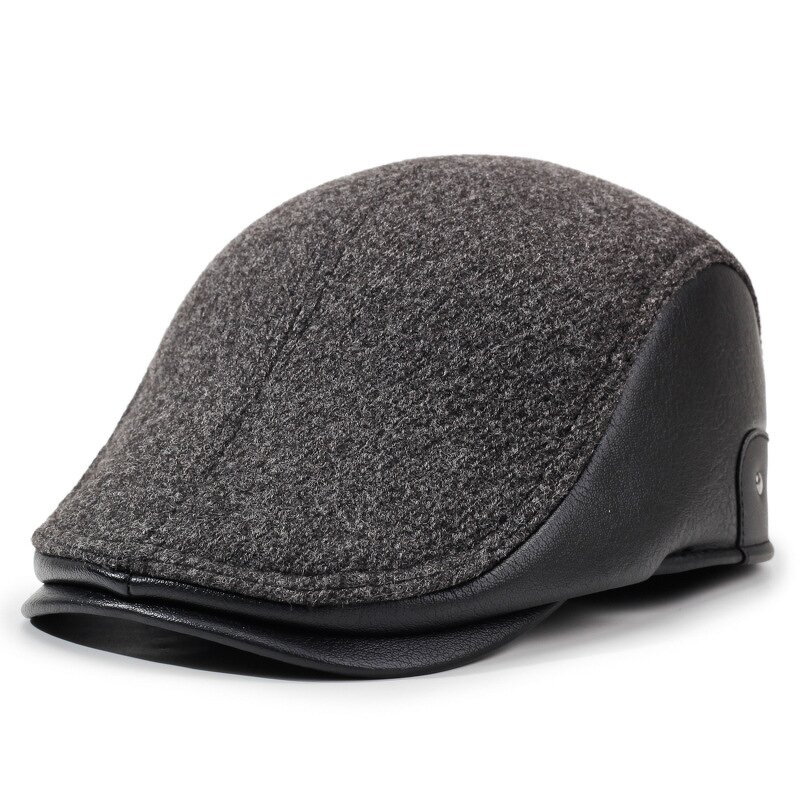 Flat Cap Manufacturer - Men Winter Driving Cap with Ear Flaps Warm Tweed