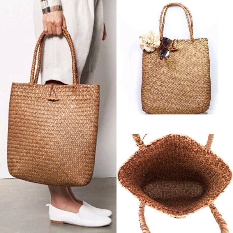 Straw Bag Manufacturer - Women Summer Large Tote Beach Casual Shoulder Bag