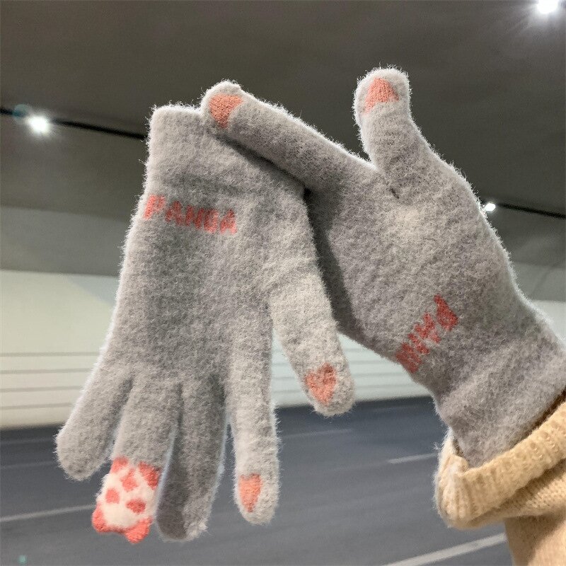 Touch Screen Gloves Supplier - Finger Bears Student Keep Warm Full-coverage Gloves
