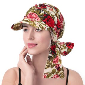Head Scarf Manufacturer - Chemo Brim Visor Head Scarf Pre Tied Headwraps