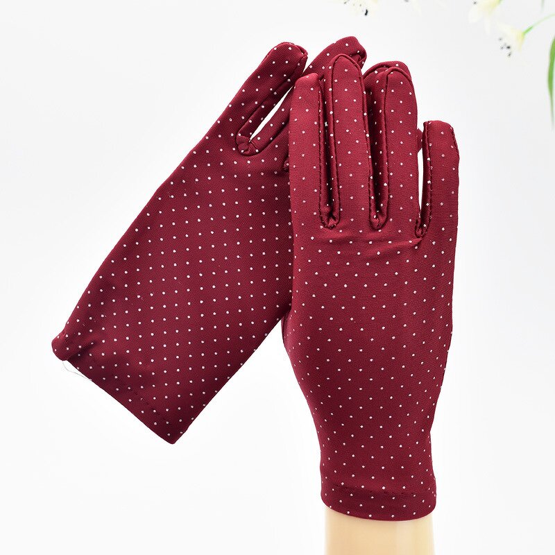 Sun Protective Gloves Supplier - Muslims Arab Gloves Embroidery Flower Short