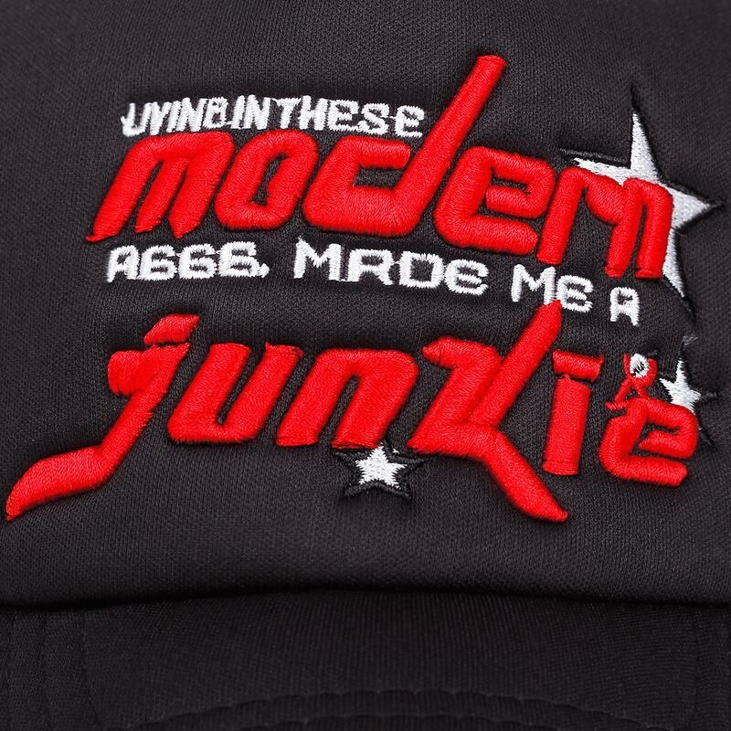 Trucker Hat Factory - Fashion 5 Panels Letter Embroidery Mesh Hat