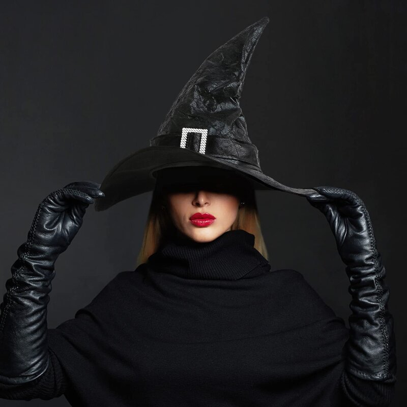 Witch Hat Manufacturer - Women Large Ruched Masquerade Wizard Halloween Hat