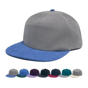Baseball Cap Factory - Vintage 5 Panel Low Profile Trucker Corduroy Hat
