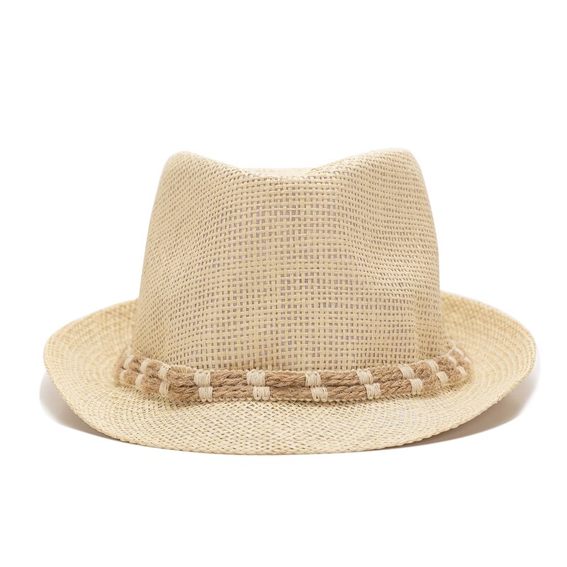 Straw Hat Factory - Mediterranean Panama Straw Fedora Fashion Vacation