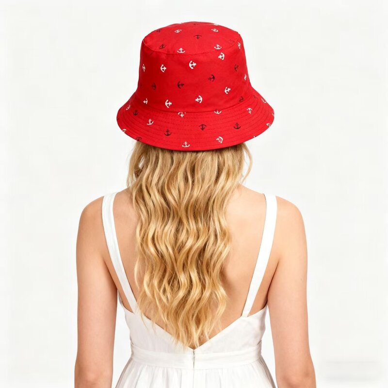 Bucket Hat Supplier - Print Fisherman Hat Outdoor Travel Sun Cap