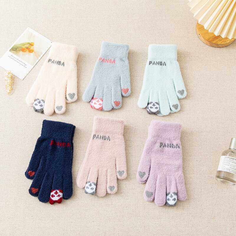 Touch Screen Gloves Supplier - Finger Bears Student Keep Warm Full-coverage Gloves