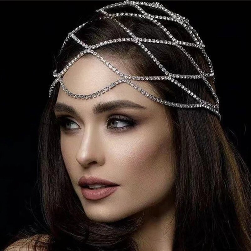Head Chain Manufacturer - 1920s Rhinestone Flapper Cap Headpieces Hair