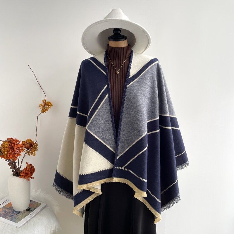 Cape Manufacturer - Designer Open Front Poncho Cape Winter Coat Shawl