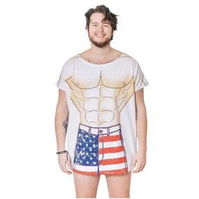 Tshirt Dress Supplier - Funny Bikini Print Bathing Suit Cover-up Beach Dress