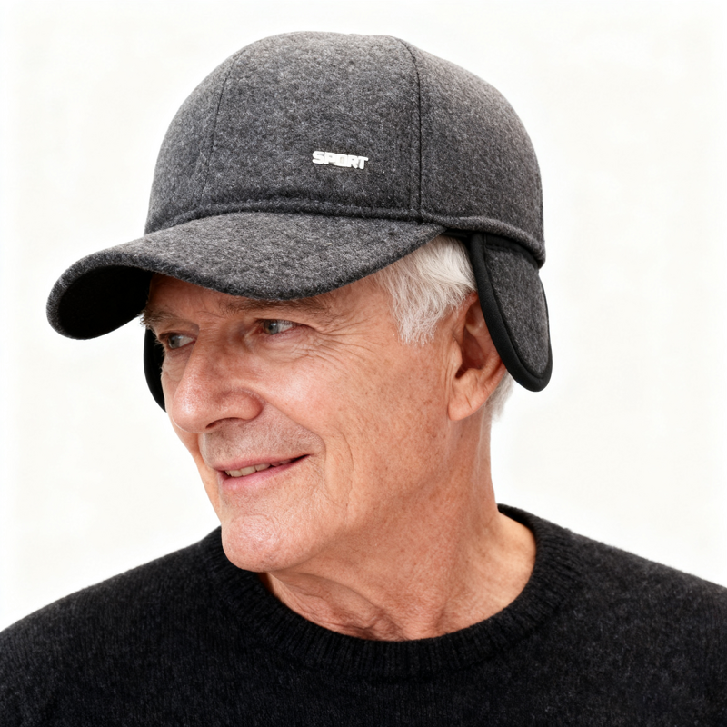 Baseball Hat Supplier - Fleece-lined Ear Protection Winter Cap for Men